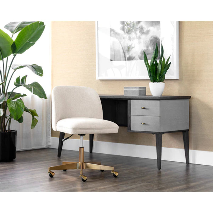 Sunpan Modern Pattinson Desk and Kenna Chair Office Set