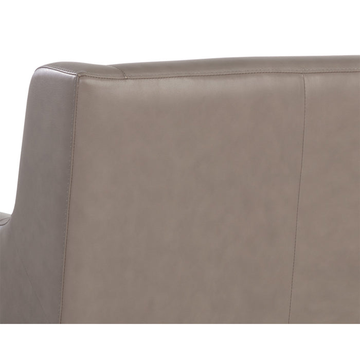 Sunpan Talula Alpine Grey Leather Lounge Chair