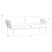 Sunpan Modern Grey Catania Fabric Sofa Aluminum Base