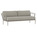 Sunpan Modern Grey Catania Fabric Sofa Aluminum Base