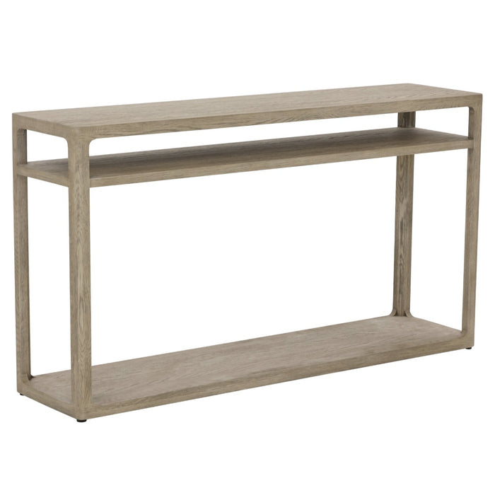 Sunpan Doncaster Black Solid Oak Wood Console Table