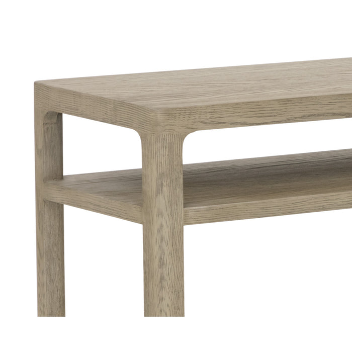 Sunpan Doncaster Black Solid Oak Wood Console Table