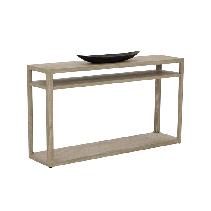 Sunpan Doncaster Black Solid Oak Wood Console Table