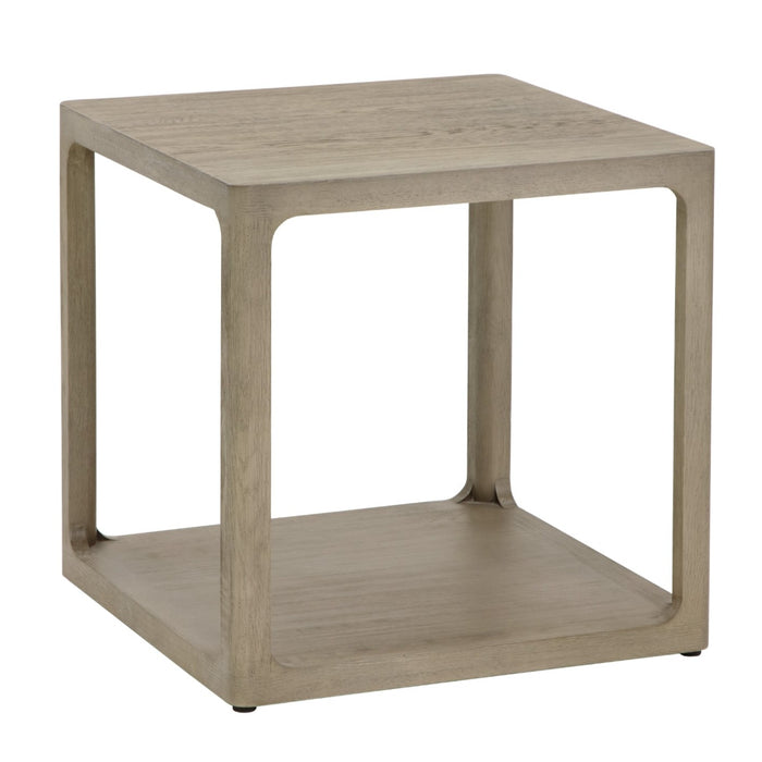 Sunpan Doncaster Square Solid Oak Wood Side Table 