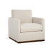 Sunpan Portman Leather And Fabric Swivel Lounge Chair