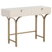 Sunpan Celine White Acacia Wood Top Drawer Console Table 