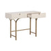 Sunpan Celine White Acacia Wood Top Drawer Console Table 