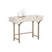 Sunpan Celine White Acacia Wood Top Drawer Console Table 