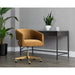 Sunpan Modern Claren Chair and Black Stamos Desk Office Set