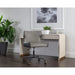 Sunpan Modern Gianni Chair and White Ilona Desk Office Set