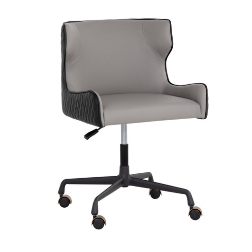 Sunpan Gianni Faux Leather Swivel Office Chair