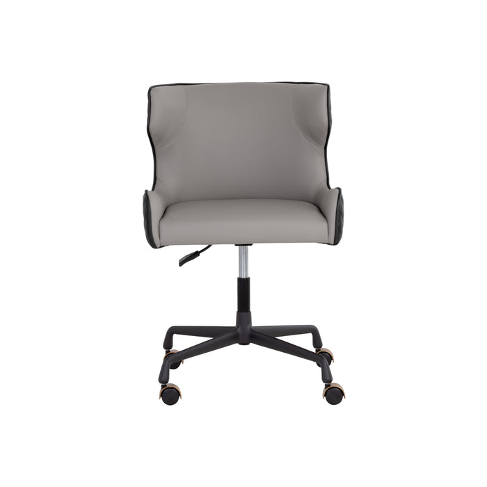 Sunpan Gianni Faux Leather Swivel Office Chair