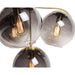 Sunpan Modern Kamara 24" Wide 4-Light Brass Globe Chandelier