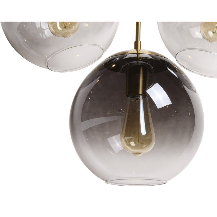 Sunpan Modern Kamara 24" Wide 4-Light Brass Globe Chandelier