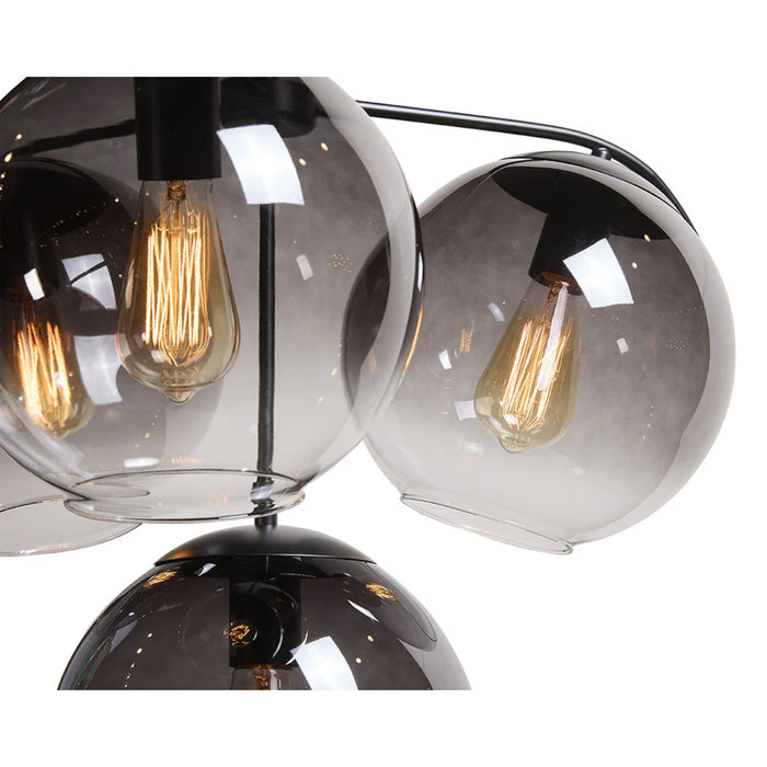 Sunpan Modern Kamara 24" Wide 4-Light Brass Globe Chandelier