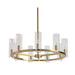 Sunpan Clarabelle 31" Wide 9-Light Brass Round Chandelier