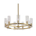 Sunpan Clarabelle 31" Wide 9-Light Brass Round Chandelier