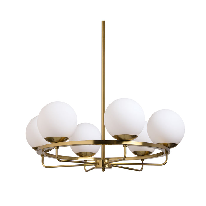 Sunpan Modern Eliora 31" Wide 6-Light Round Chandelier