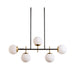 Sunpan Modern Keiley 36" Wide 5-Light Black Globe Chandelier