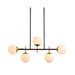 Sunpan Modern Keiley 36" Wide 5-Light Black Globe Chandelier