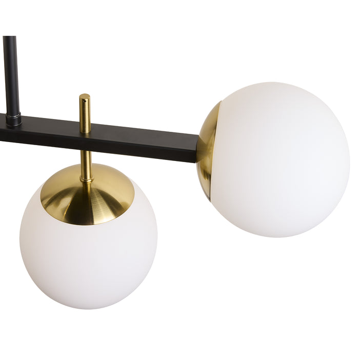 Sunpan Modern Keiley 36" Wide 5-Light Black Globe Chandelier