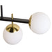 Sunpan Modern Keiley 36" Wide 5-Light Black Globe Chandelier