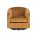 Sunpan Hazel Brown Fabric Modern Swivel Lounge Chair