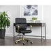 Sunpan Modern Black Stamos Desk and Chair Office Set