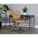 Sunpan Modern Black Stamos Desk and Chair Office Set