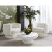 Sunpan Valence Maya White Fabric Armchair