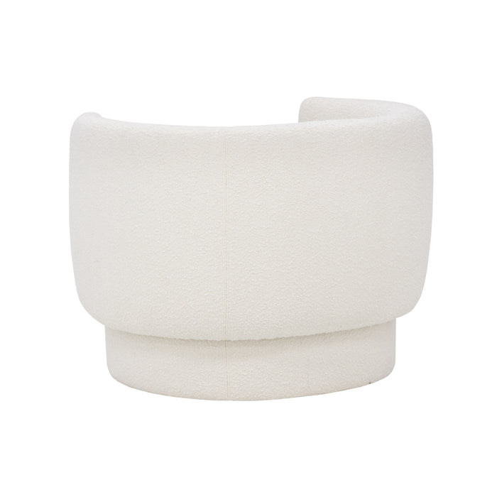 Sunpan Valence Maya White Fabric Armchair