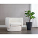 Sunpan Valence Maya White Fabric Armchair