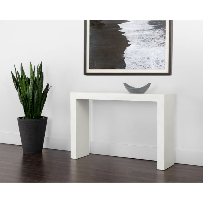 Sunpan Axle Indoor and Outdoor Concrete Console Table