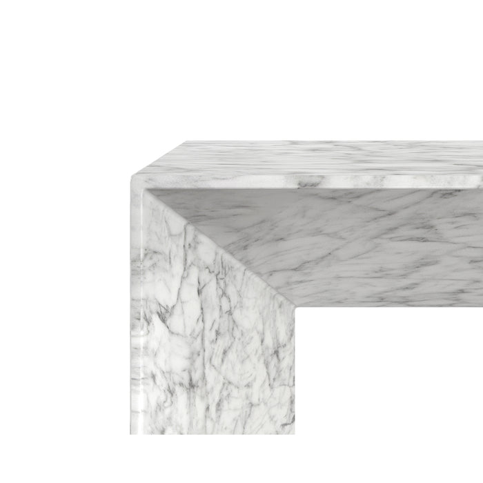 Sunpan Nomad Outdoor White Marble Coffee Table