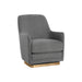 Sunpan Marcela Belfast Koala Grey Swivel Lounge Chair 