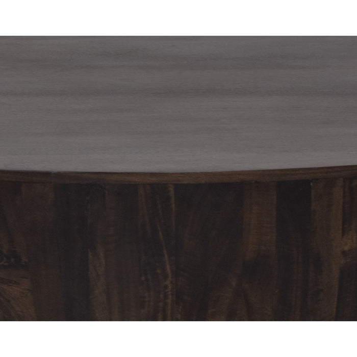 Sunpan Kinsley Handcrafted Small Round Wood Coffee Table