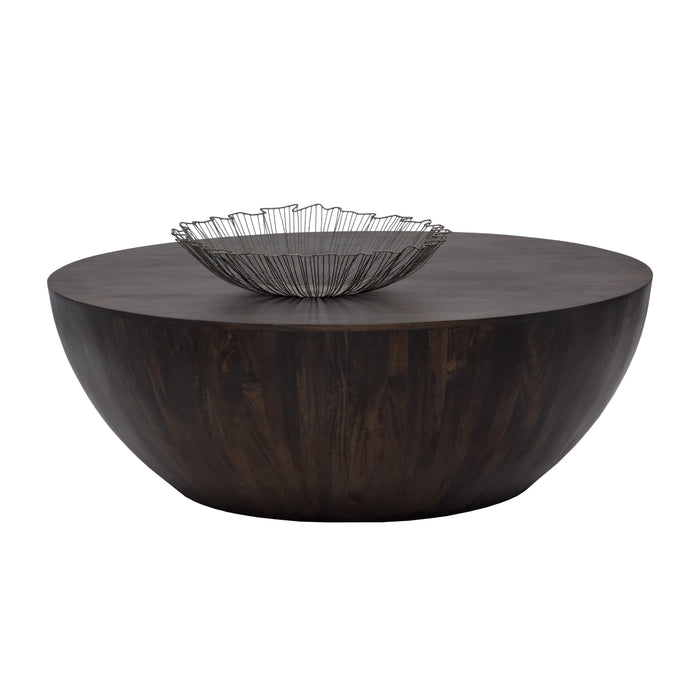 Sunpan Kinsley Handcrafted Small Round Wood Coffee Table