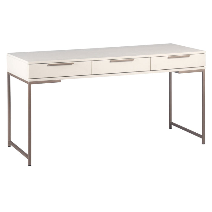 Sunpan Rebel Sustainable Cream Solid Oak Wood Desk