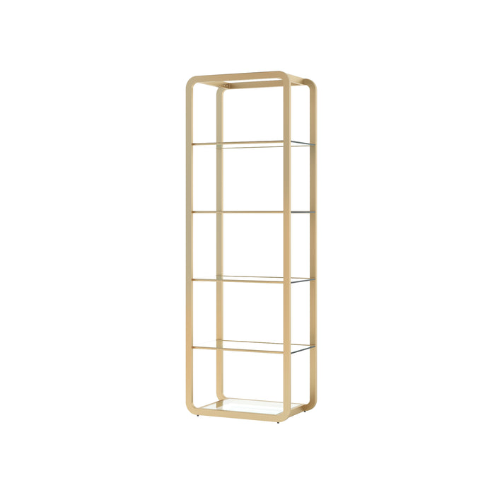 Sunpan Ambretta  Smoked Tempered Glass Shelves Bookcase