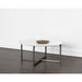 Sunpan Kiara White Marble Top Stone Modern Coffee Table