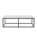 Sunpan Ellery Rectangular White Marble Top Coffee Table 