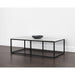 Sunpan Ellery Rectangular White Marble Top Coffee Table 