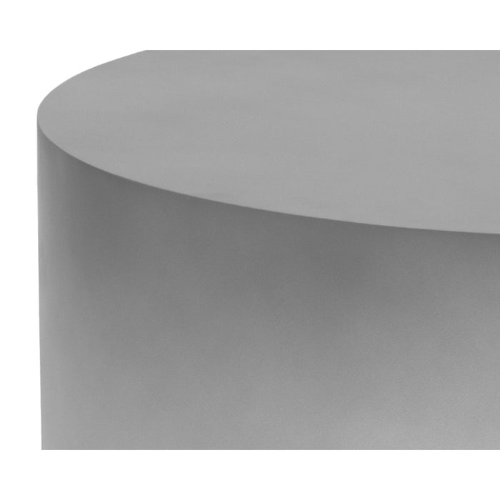 Sunpan Perfetti Round White and Grey Ombre Concrete Coffee Table