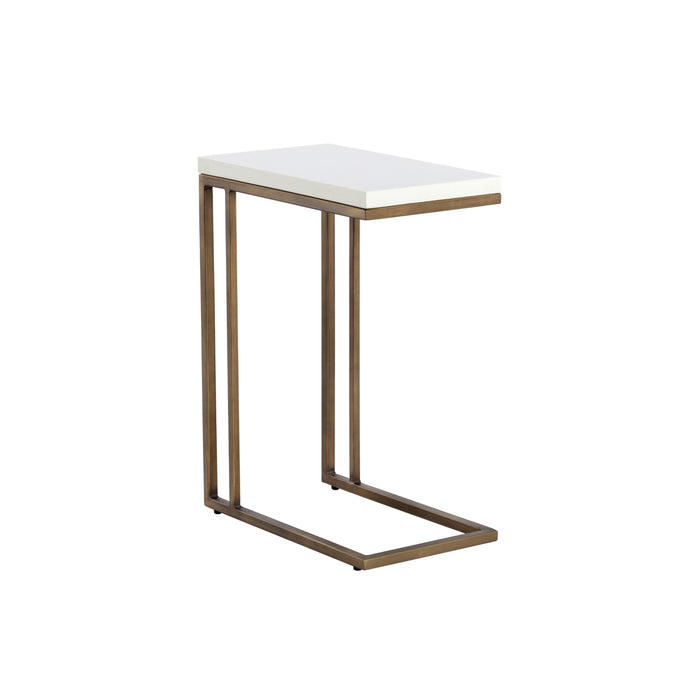 Sunpan Sawyer Rectangular Indoor and Outdoor Concrete End Table