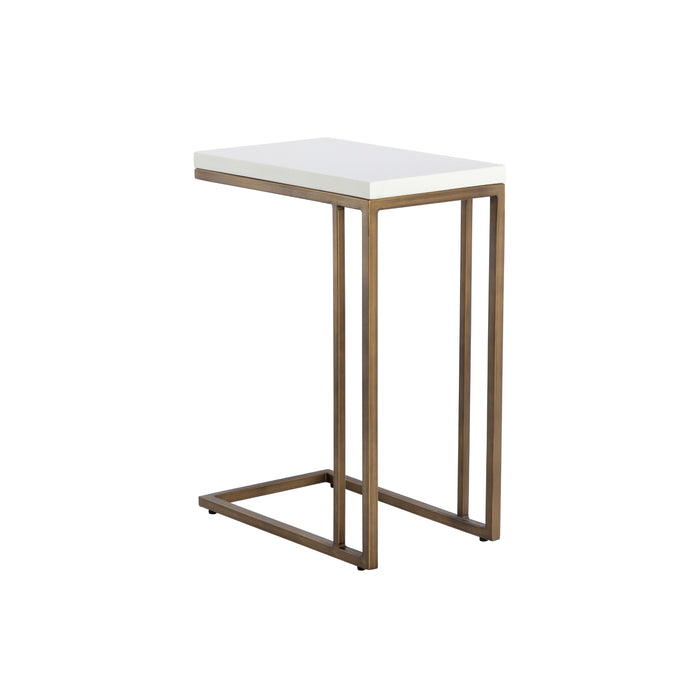 Sunpan Sawyer Rectangular Indoor and Outdoor Concrete End Table