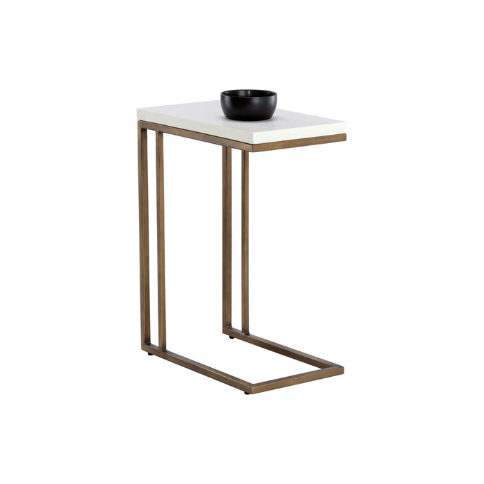 Sunpan Sawyer Rectangular Indoor and Outdoor Concrete End Table