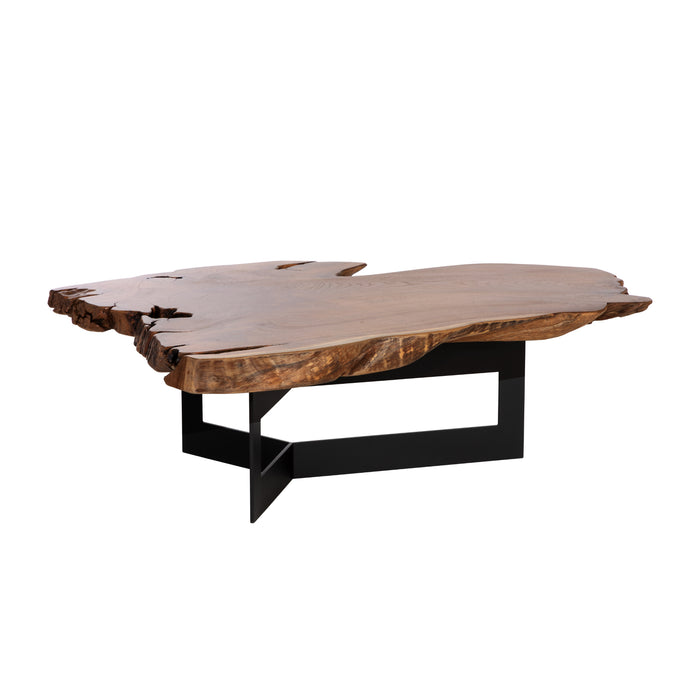 Sunpan Wyatt Sustainable Unique Shape Wood Coffee Table