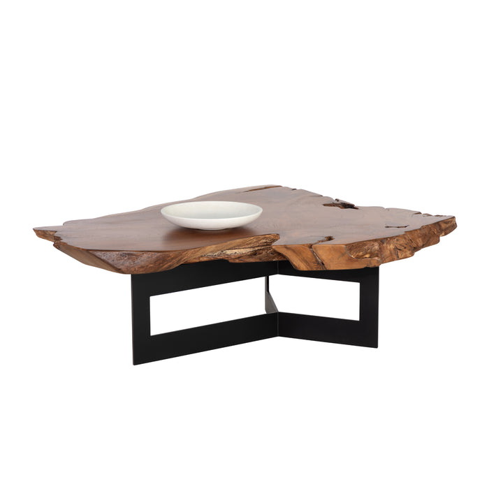 Sunpan Wyatt Sustainable Unique Shape Wood Coffee Table