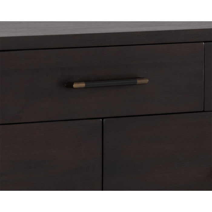 Sunpan Weldrick Brown Acacia Wood Veneer Dresser 