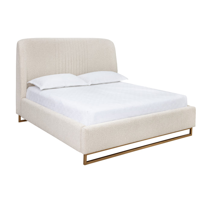 Sunpan Nevin Bed Polo Club Stone Dove Cream King Size Bed Frame